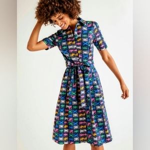 Boden Anastasia Union Jack Flag Shirt Dress